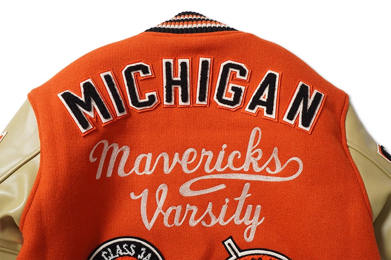 Whitesville �ۥ磻�ĥӥ� ��������� 30oz. WOOL MELTON AWARD JACKET ��MAVERICKS�� (ORANGE)  WV15782-159