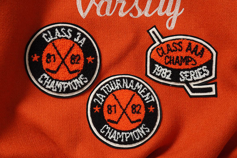 Whitesville �ۥ磻�ĥӥ� ��������� 30oz. WOOL MELTON AWARD JACKET ��MAVERICKS�� (ORANGE)  WV15782-159