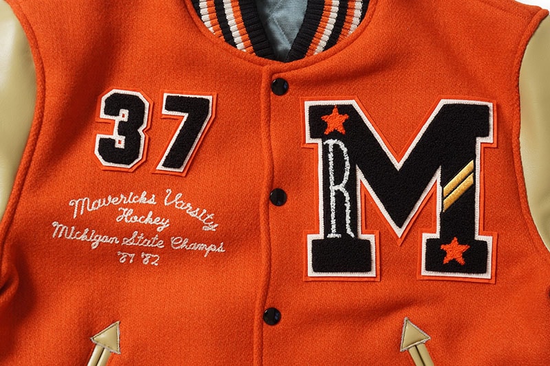 Whitesville �ۥ磻�ĥӥ� ��������� 30oz. WOOL MELTON AWARD JACKET ��MAVERICKS�� (ORANGE)  WV15782-159