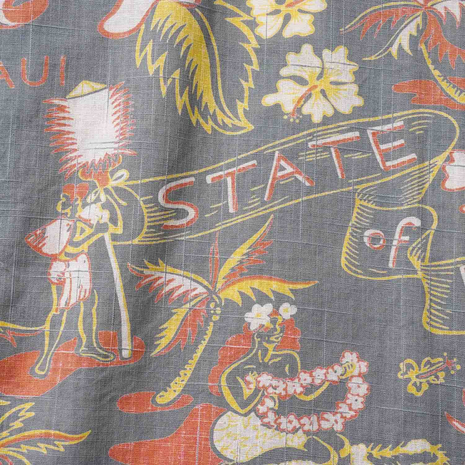 SUN SURF ���󥵡��� Ⱦµ �����ϥ���� COTTON LINEN SLUBYARN HAWAIIAN SHIRT  ��STATE OF HAWAII��  SS39693