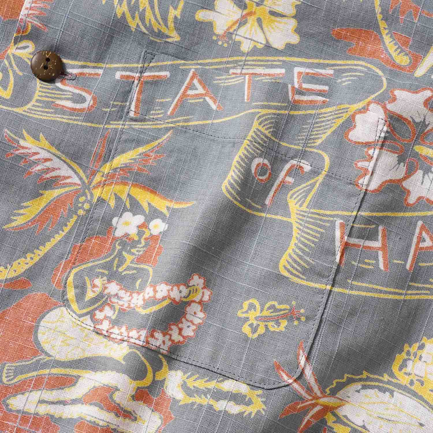 SUN SURF ���󥵡��� Ⱦµ �����ϥ���� COTTON LINEN SLUBYARN HAWAIIAN SHIRT  ��STATE OF HAWAII��  SS39693