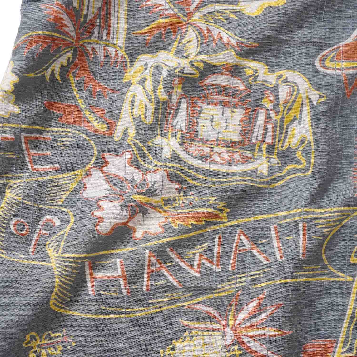 SUN SURF ���󥵡��� Ⱦµ �����ϥ���� COTTON LINEN SLUBYARN HAWAIIAN SHIRT  ��STATE OF HAWAII��  SS39693