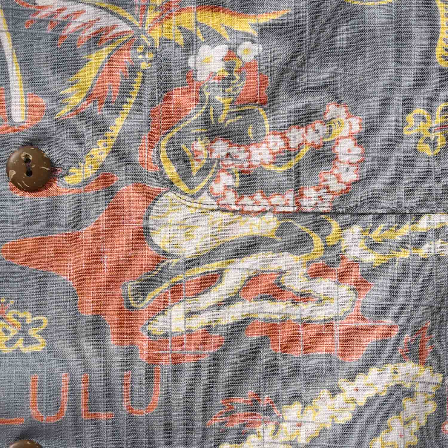 SUN SURF ���󥵡��� Ⱦµ �����ϥ���� COTTON LINEN SLUBYARN HAWAIIAN SHIRT  ��STATE OF HAWAII��  SS39693