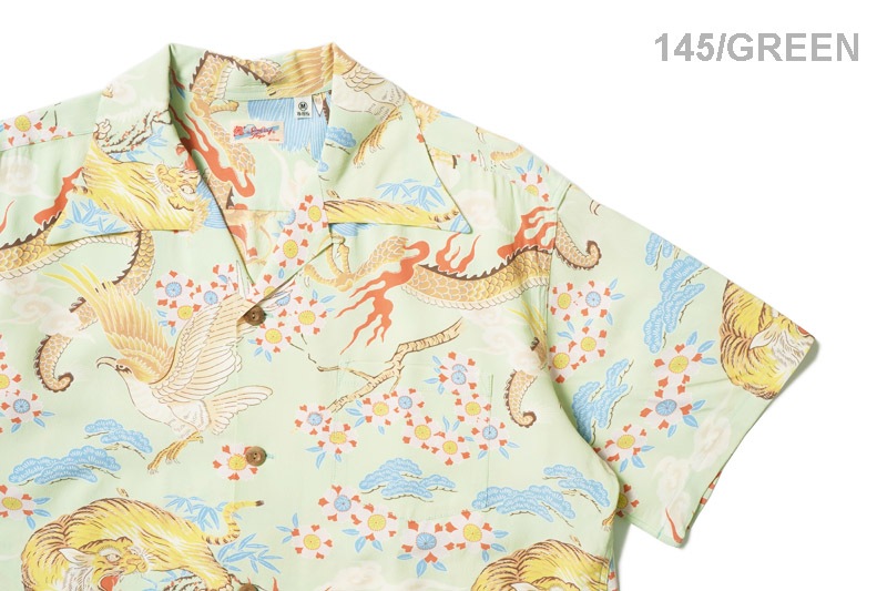 SUN SURF 󥵡 Ⱦµ ϥ RAYON HAWAIIAN SHIRT "THE TRIANGULAR FIGHT" SS39414