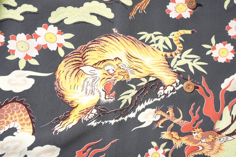 SUN SURF 󥵡 Ⱦµ ϥ RAYON HAWAIIAN SHIRT "THE TRIANGULAR FIGHT" SS39414
