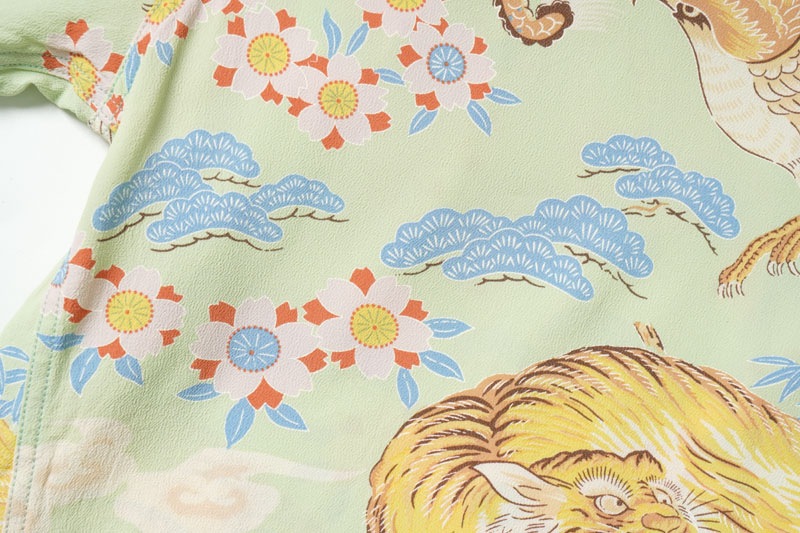 SUN SURF 󥵡 Ⱦµ ϥ RAYON HAWAIIAN SHIRT "THE TRIANGULAR FIGHT" SS39414