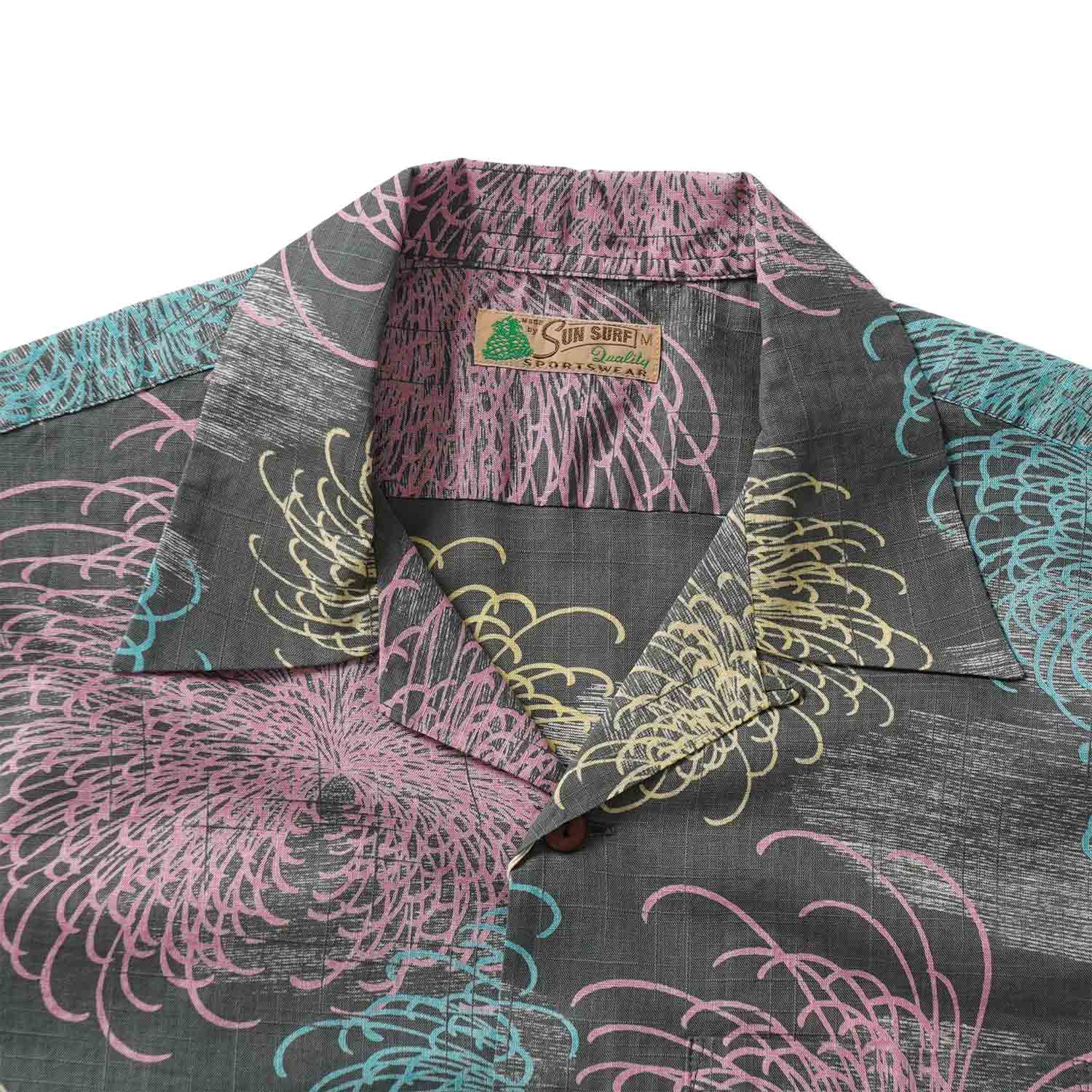 SUN SURF ���󥵡��� Ⱦµ �����ϥ���� COTTON LINEN SLUBYARN HAWAIIAN SHIRT  ��CHRYSANTHEMUM��  SS39694