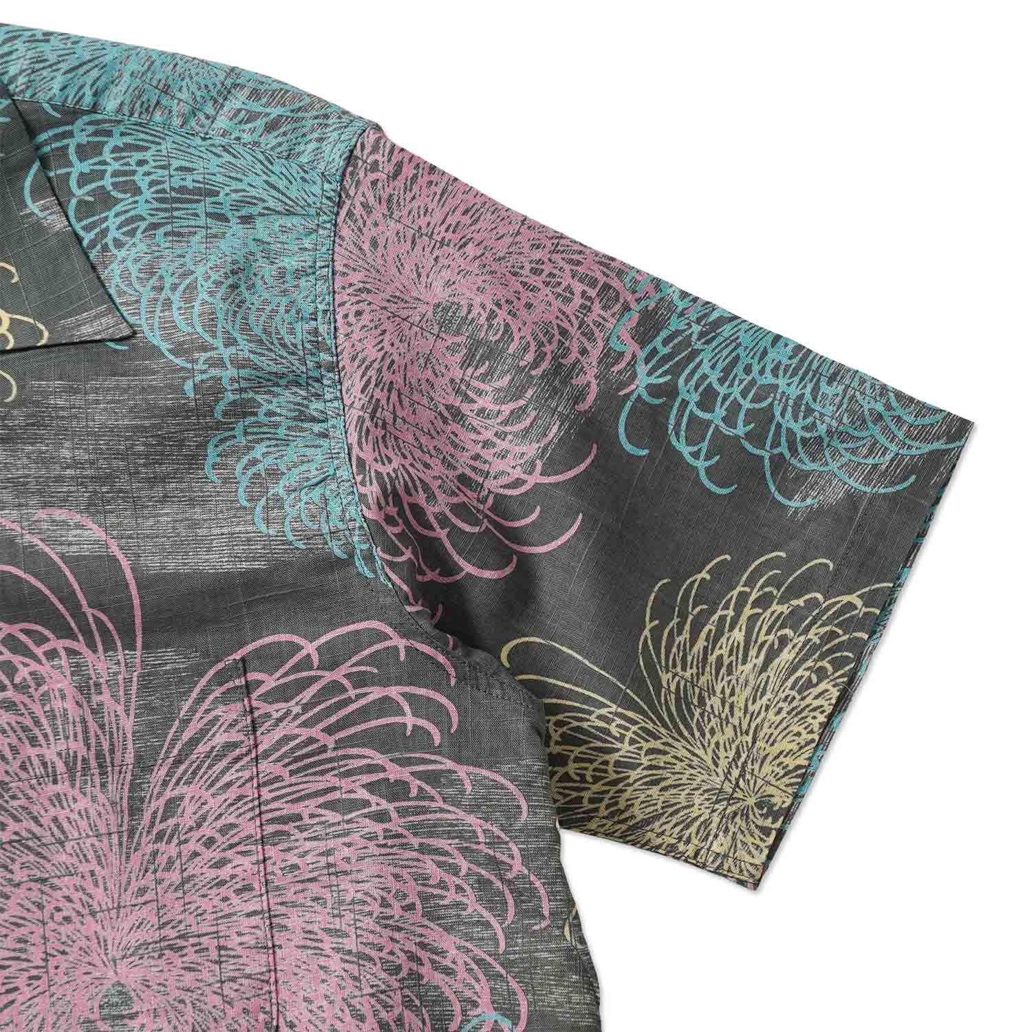 SUN SURF ���󥵡��� Ⱦµ �����ϥ���� COTTON LINEN SLUBYARN HAWAIIAN SHIRT  ��CHRYSANTHEMUM��  SS39694