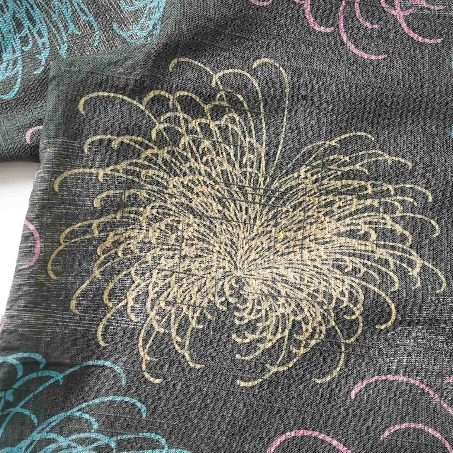 SUN SURF ���󥵡��� Ⱦµ �����ϥ���� COTTON LINEN SLUBYARN HAWAIIAN SHIRT  ��CHRYSANTHEMUM��  SS39694