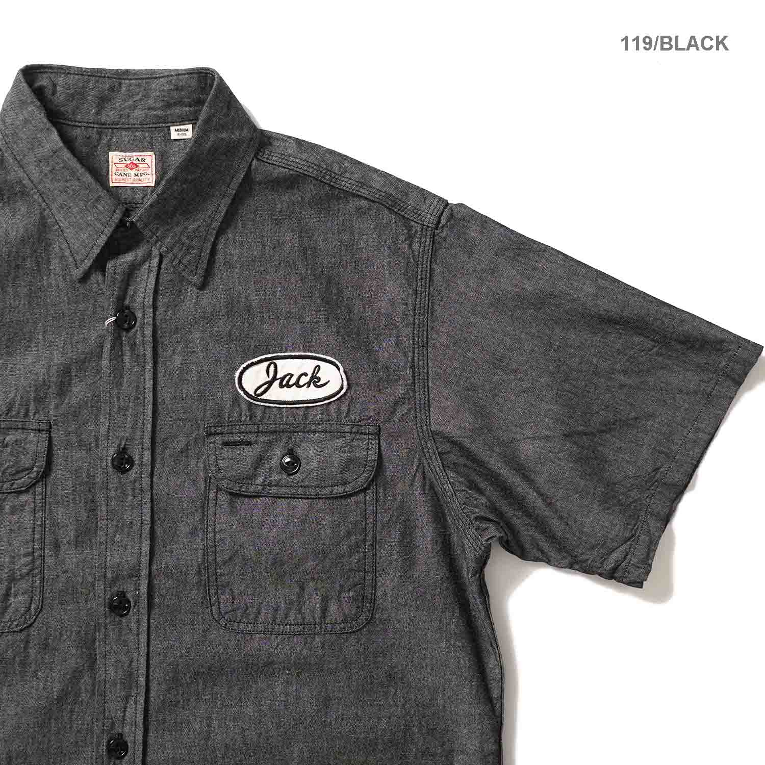 SUGAR CANE ���奬�������� Ⱦµ����� ��CHAMBRAY WORK SHIRT with CHAIN EMBROIDERED�� SC39731