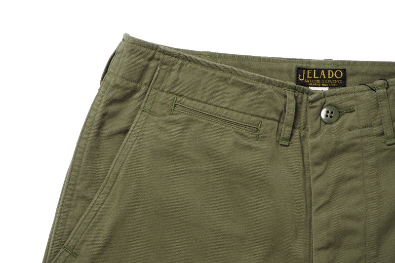 JELADO �����顼�� �ѥ�� "41 Khaki Lastresort Chino Cloth Stencil" AG94341B-OL