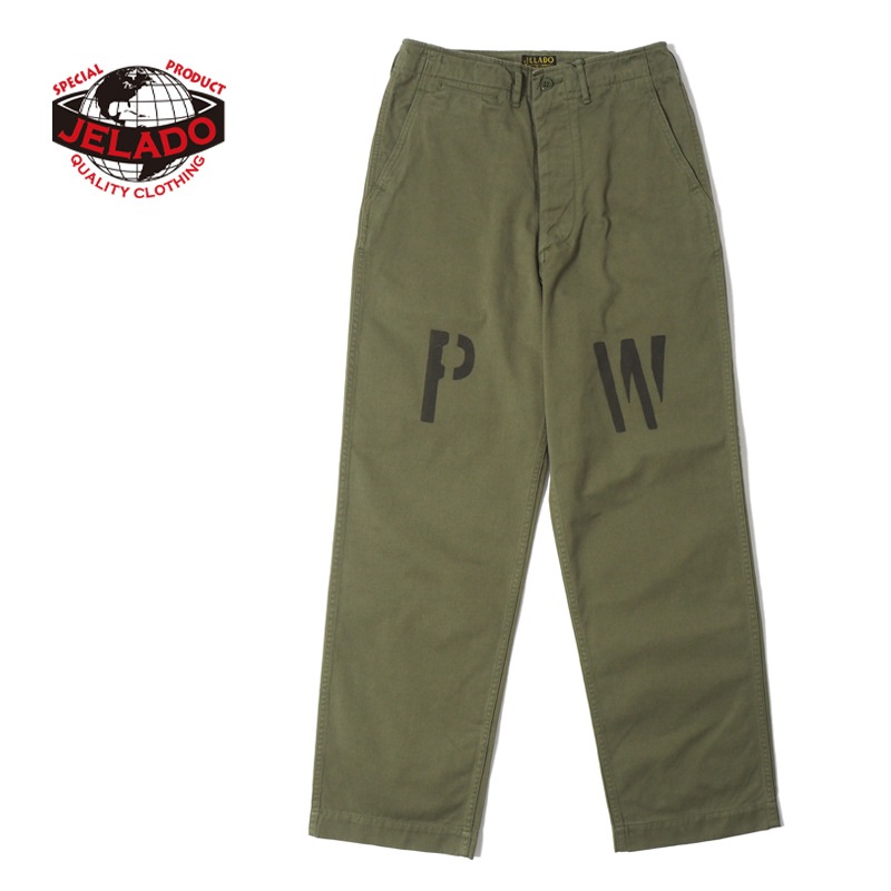 JELADO �����顼�� �ѥ�� "41 Khaki Lastresort Chino Cloth Stencil" AG94341B-OL
