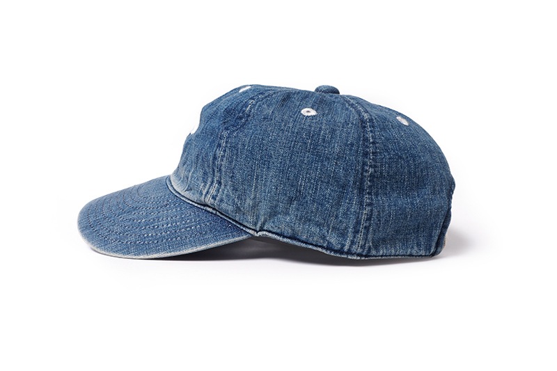 FULLCOUNT �ե륫����� ����å� ˹�� "6PANEL DENIM BASEBALL CAP F PATCH VINTAGE WASH" 6843HW