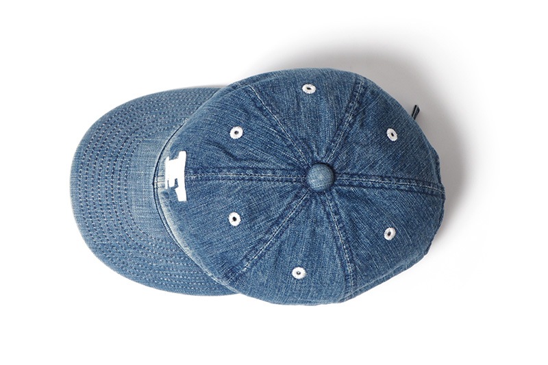 FULLCOUNT �ե륫����� ����å� ˹�� "6PANEL DENIM BASEBALL CAP F PATCH VINTAGE WASH" 6843HW
