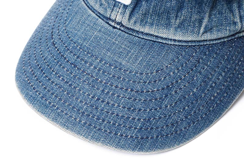 FULLCOUNT �ե륫����� ����å� ˹�� "6PANEL DENIM BASEBALL CAP F PATCH VINTAGE WASH" 6843HW