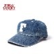 FULLCOUNT �ե륫����� ����å� ˹�� "6PANEL DENIM BASEBALL CAP F PATCH VINTAGE WASH" 6843HW