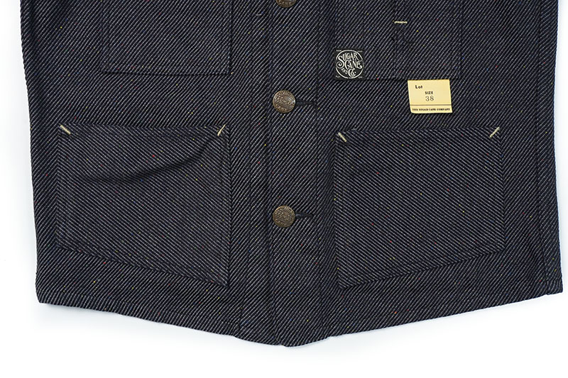 SUGAR CANE ���奬�������� �٥��� "FICTION ROMANCE 13.7oz. INDIGO NEP DENIM WORK VEST"��SC15446