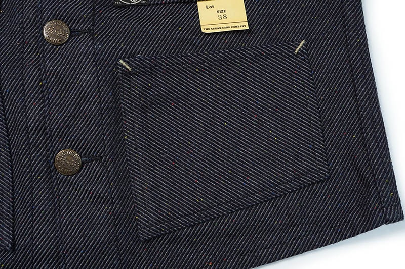 SUGAR CANE ���奬�������� �٥��� "FICTION ROMANCE 13.7oz. INDIGO NEP DENIM WORK VEST"��SC15446