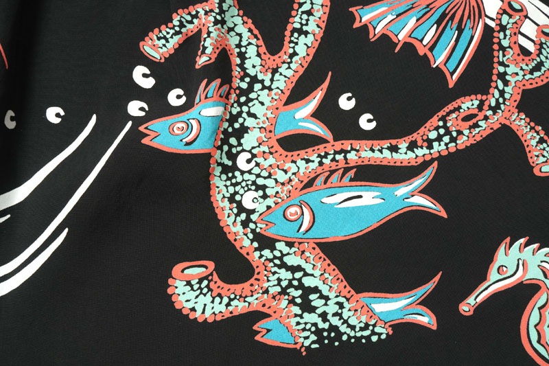 SUN SURF 󥵡 Ⱦµ ϥ RAYON HAWAIIAN SHIRT BUG EYED FISH SS39417