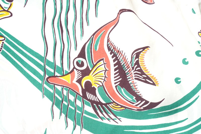 SUN SURF 󥵡 Ⱦµ ϥ RAYON HAWAIIAN SHIRT BUG EYED FISH SS39417