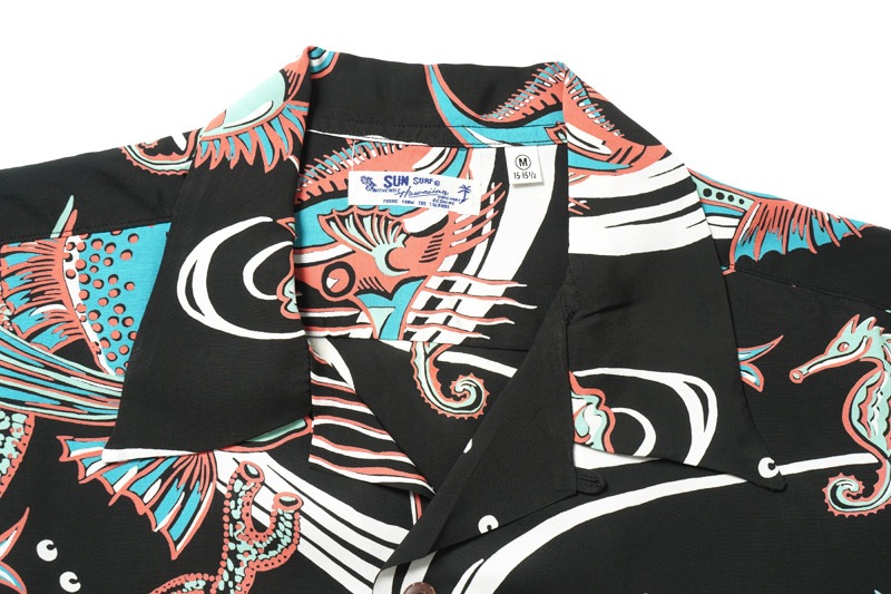 SUN SURF 󥵡 Ⱦµ ϥ RAYON HAWAIIAN SHIRT BUG EYED FISH SS39417