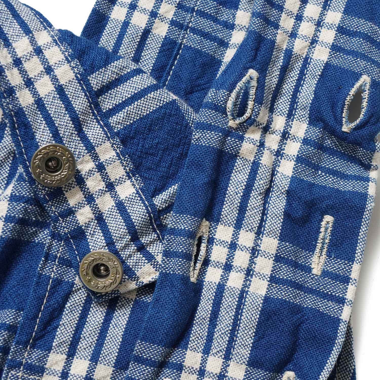 �ڥ�󥦥��å����WAREHOUSE �������ϥ��� �����С������� ��1930'S INDIGO BLUE and WHITE CHECK OVERALL"  1238-CHECK-OW(25SS)