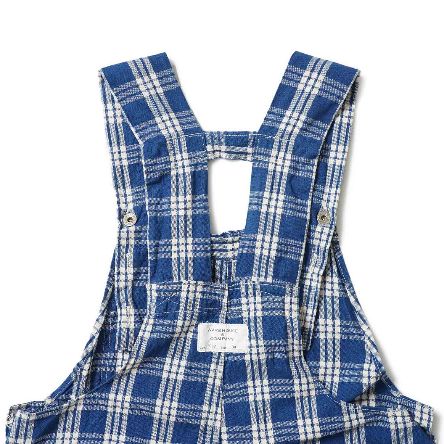 �ڥ�󥦥��å����WAREHOUSE �������ϥ��� �����С������� ��1930'S INDIGO BLUE and WHITE CHECK OVERALL"  1238-CHECK-OW(25SS)