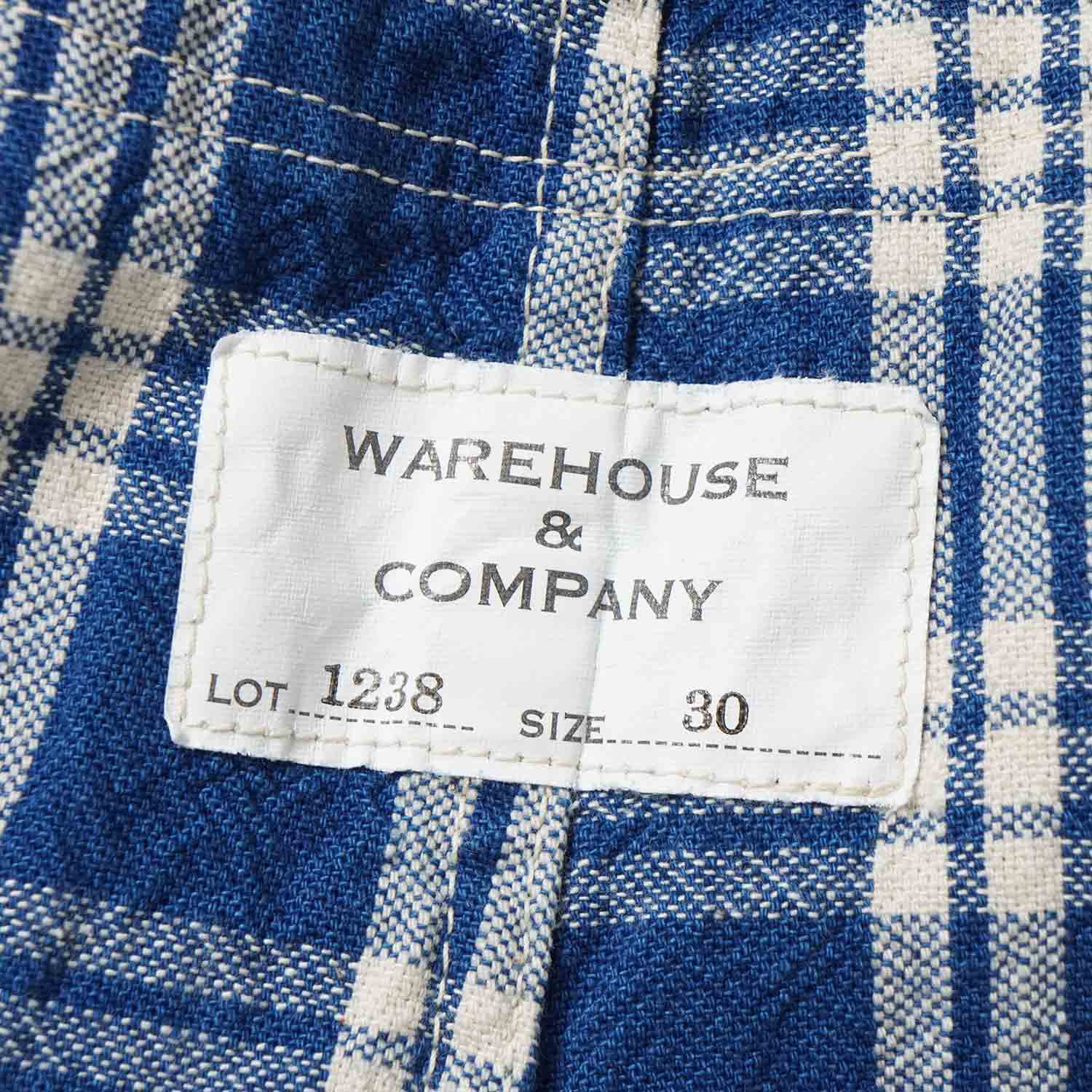 �ڥ�󥦥��å����WAREHOUSE �������ϥ��� �����С������� ��1930'S INDIGO BLUE and WHITE CHECK OVERALL"  1238-CHECK-OW(25SS)