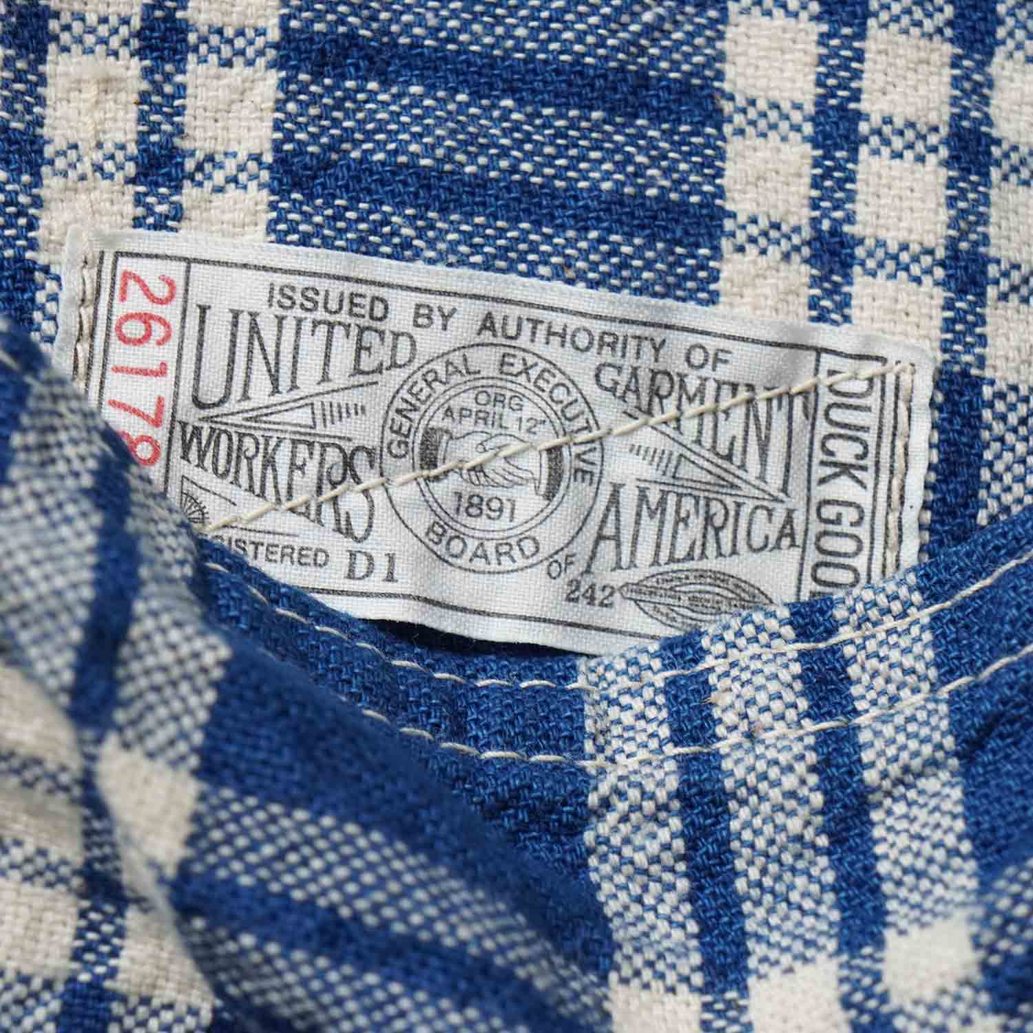 �ڥ�󥦥��å����WAREHOUSE �������ϥ��� �����С������� ��1930'S INDIGO BLUE and WHITE CHECK OVERALL"  1238-CHECK-OW(25SS)