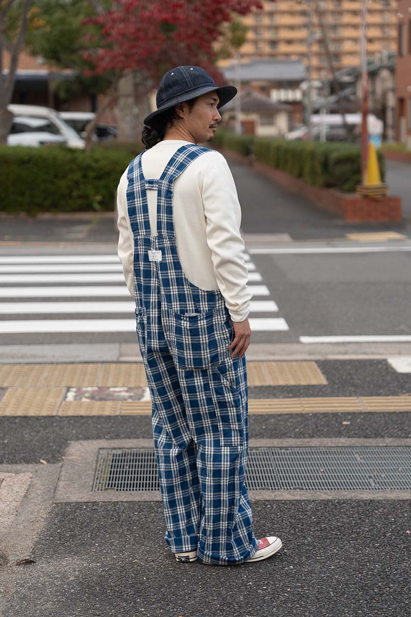 �ڥ�󥦥��å����WAREHOUSE �������ϥ��� �����С������� ��1930'S INDIGO BLUE and WHITE CHECK OVERALL"  1238-CHECK-OW(25SS)