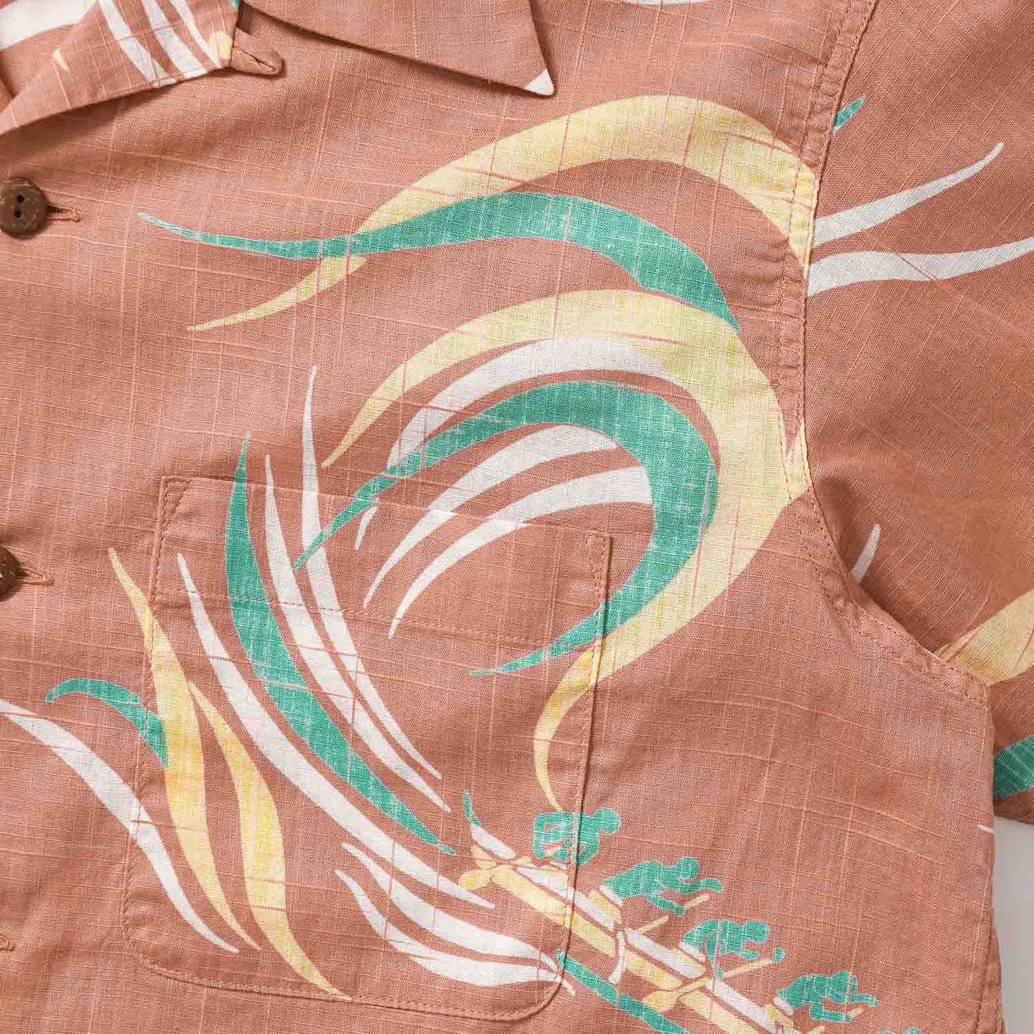 SUN SURF ���󥵡��� Ⱦµ �����ϥ���� COTTON LINEN SLUBYARN HAWAIIAN SHIRT  ��HAWAIIAN PADDLE��  SS39695