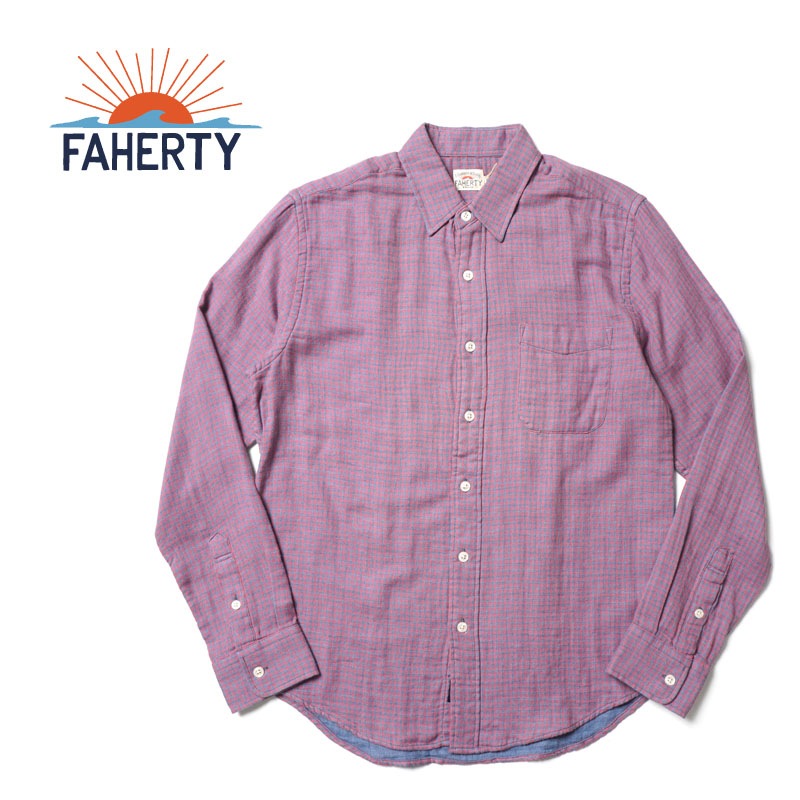 FAHERTY BRAND �ե���ƥ��֥���  Ĺµ �����  "DOUBLECLOTH VENTURA SHIRT"  MWF1755