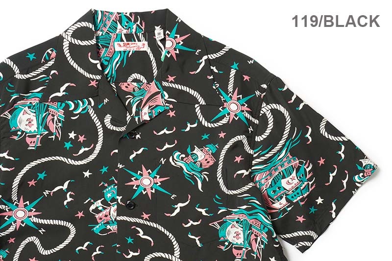 SUN SURF ���󥵡��� Ⱦµ �����ϥ���� RAYON HAWAIIAN SHIRT  ��AGE OF DISCOVERY��  SS39429