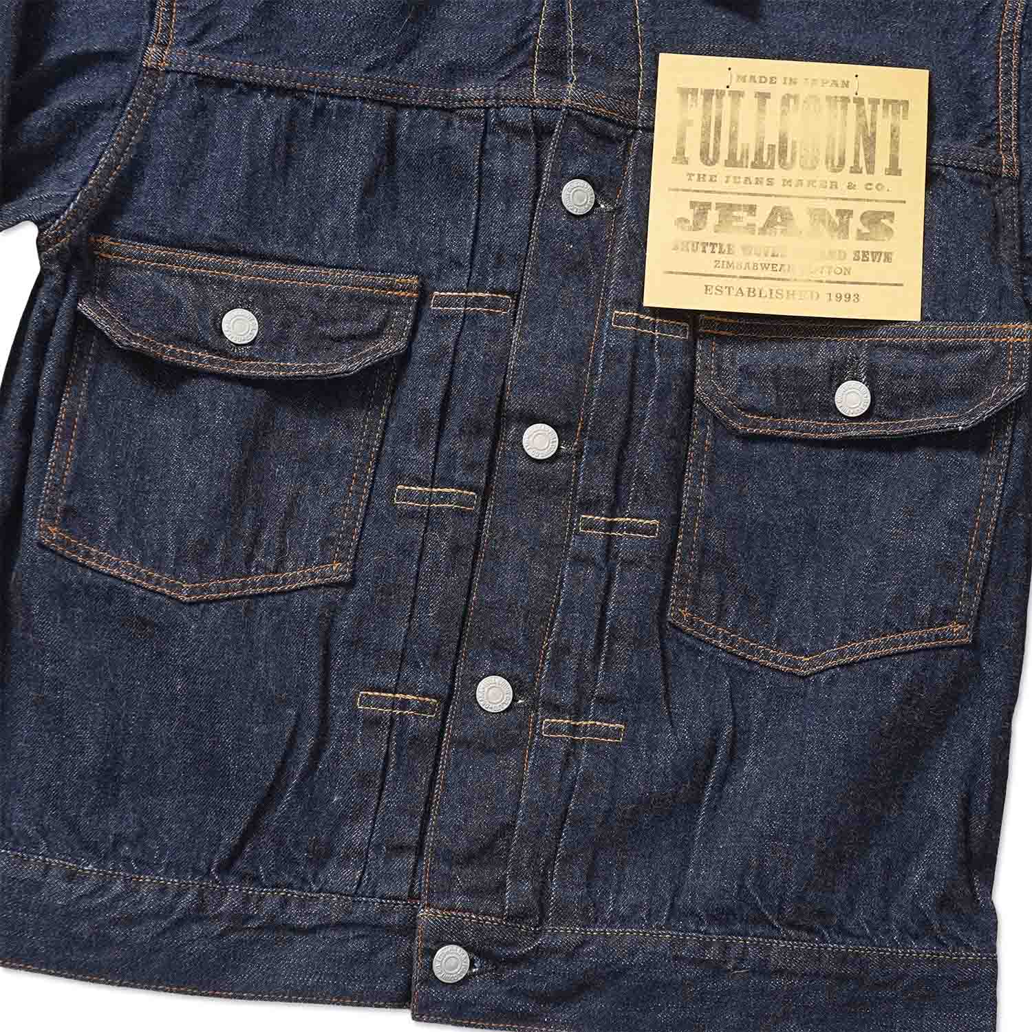 FULLCOUNT �ե륫����ȡ��ǥ˥� ���㥱�åȡ���Type2 Denim Jacket (Super Smooth)��  ONE WASH  2102SSW