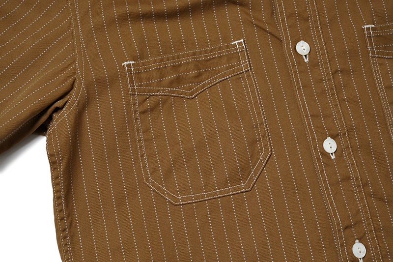 SUGAR CANE ���奬��������  Ⱦµ �����  FICTION ROMANCE  "8.5oz BROWN WABASH STRIPE WORK SHIRTS"  SC38700