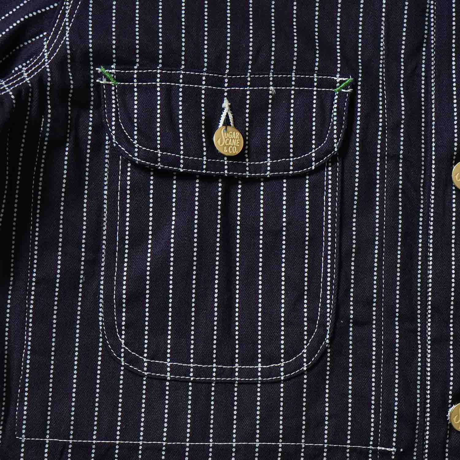 SUGAR CANE ���奬�������󡡥ǥ˥� ���С������롡"9oz. WABASH STRIPE WORK COAT"��SC15658