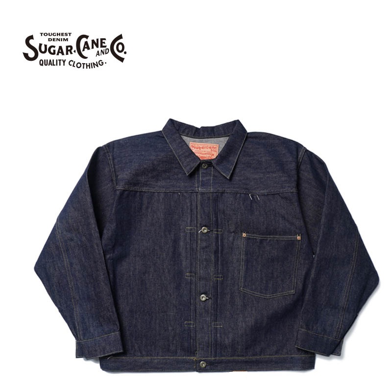 SUGAR CANE ���奬�������� �ǥ˥� ���㥱�å� SUGAR CANE Super ��Denim�� Collectibles #10  14oz. BLUE DENIM BLOUSE ��S1945�� MODEL  SC19010T-420��NON WASH��