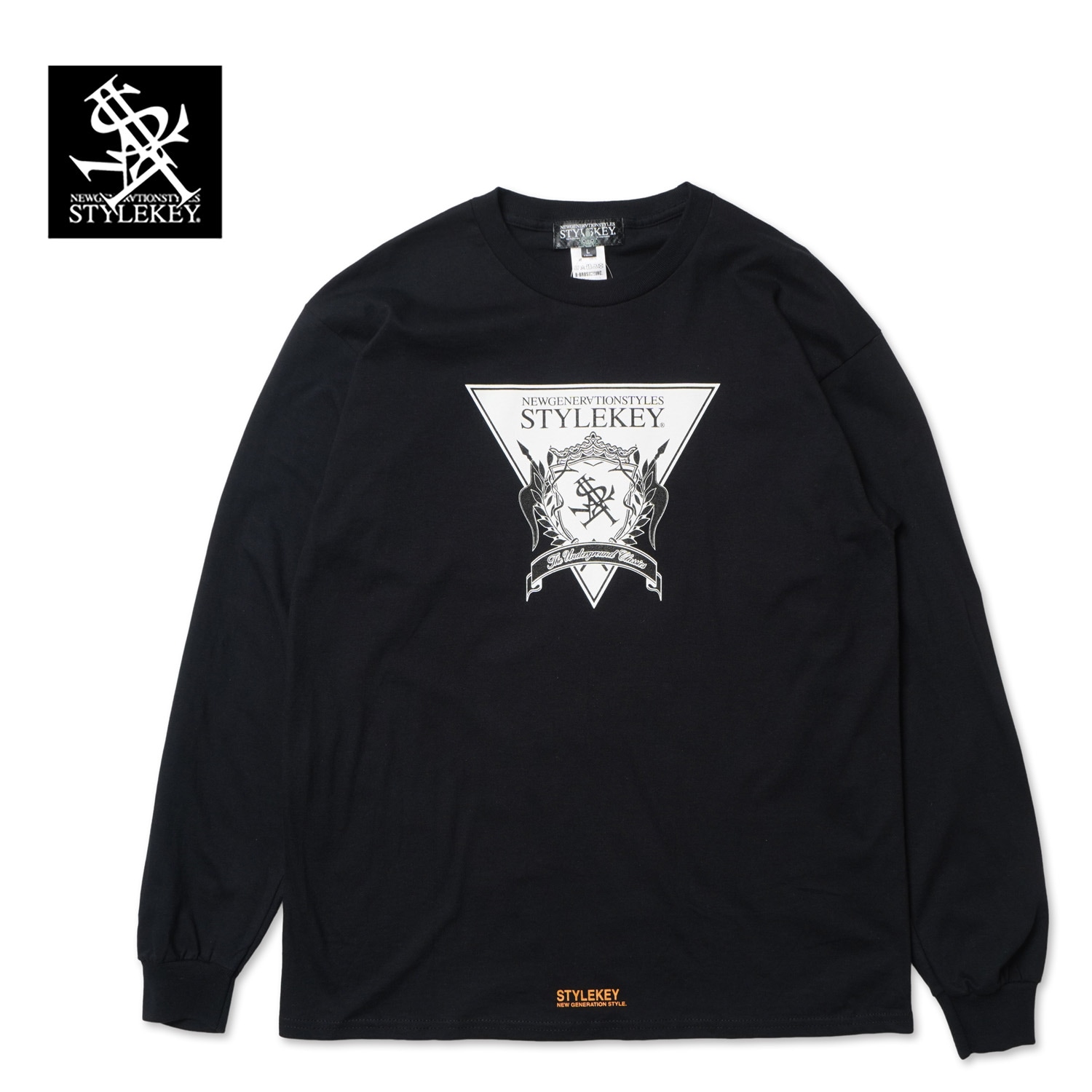 STYLEKEY �������륭��  ĹµT����� ����T  "TRIANGLE LOGO L/S TEE"  SK99RG-LS08