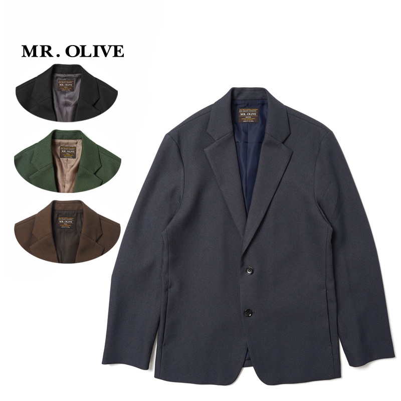 【ゆい】【新品未使用】MR.OLIVE RETORO POLYESTER MR.OLIVE（ミスターオリーブ） ジャケット テーラードジャケット