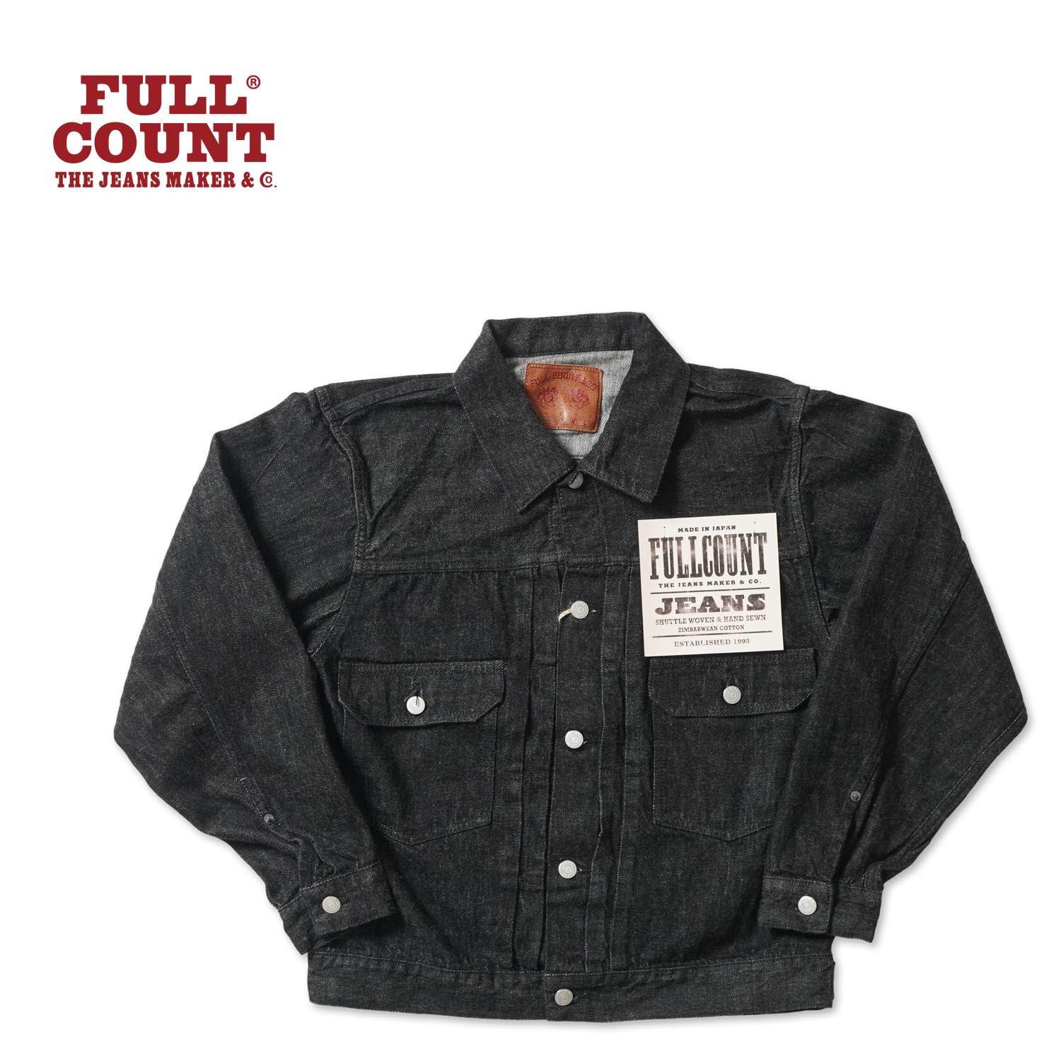 FULLCOUNT �ե륫����ȡ��ǥ˥� ���㥱�åȡ���Type 2 Black Denim Jacket (Super Smooth)��  2102BKSS