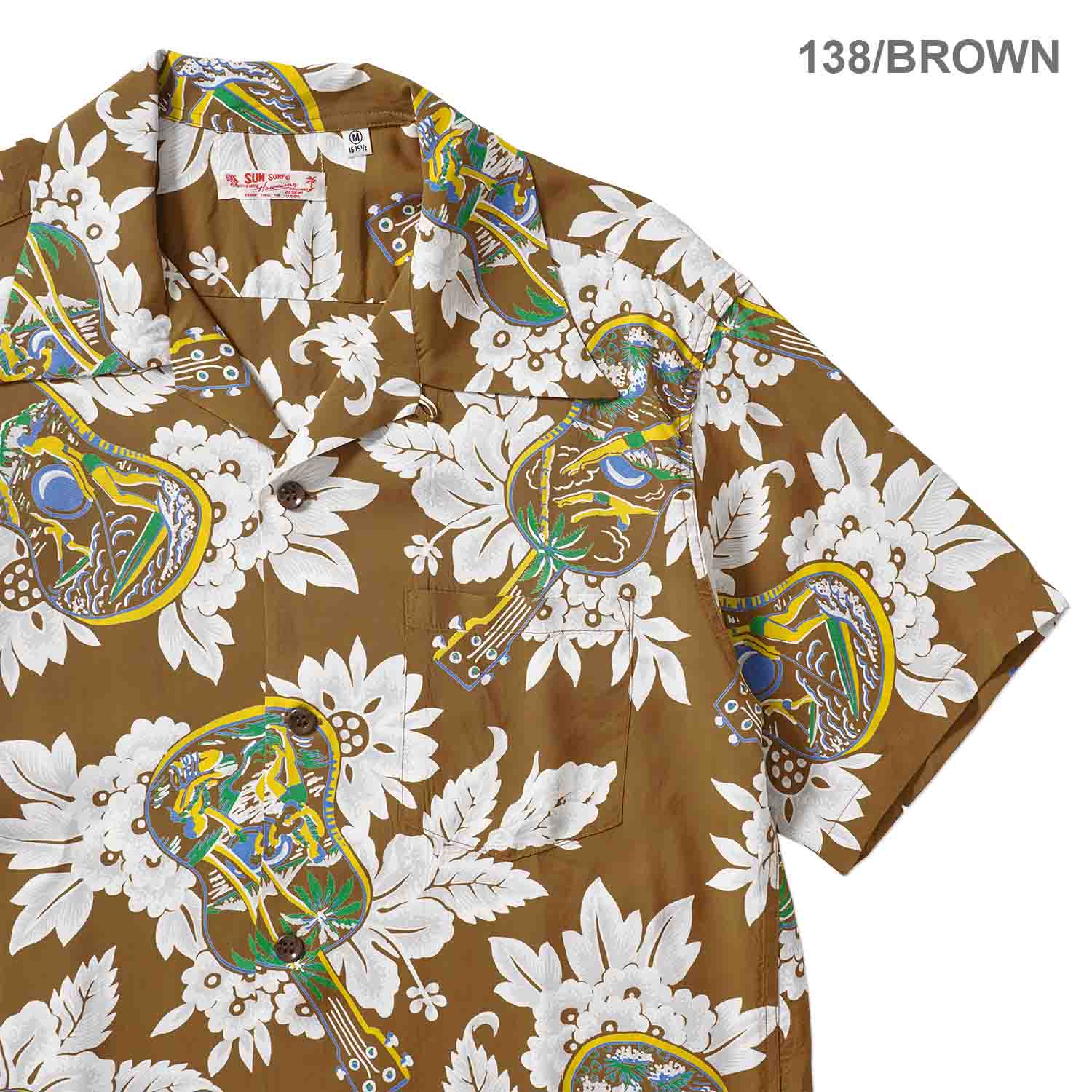 SUN SURF ���󥵡��� Ⱦµ �����ϥ���� RAYON HAWAIIAN SHIRT ��UKULELE MELODY�� SS39613
