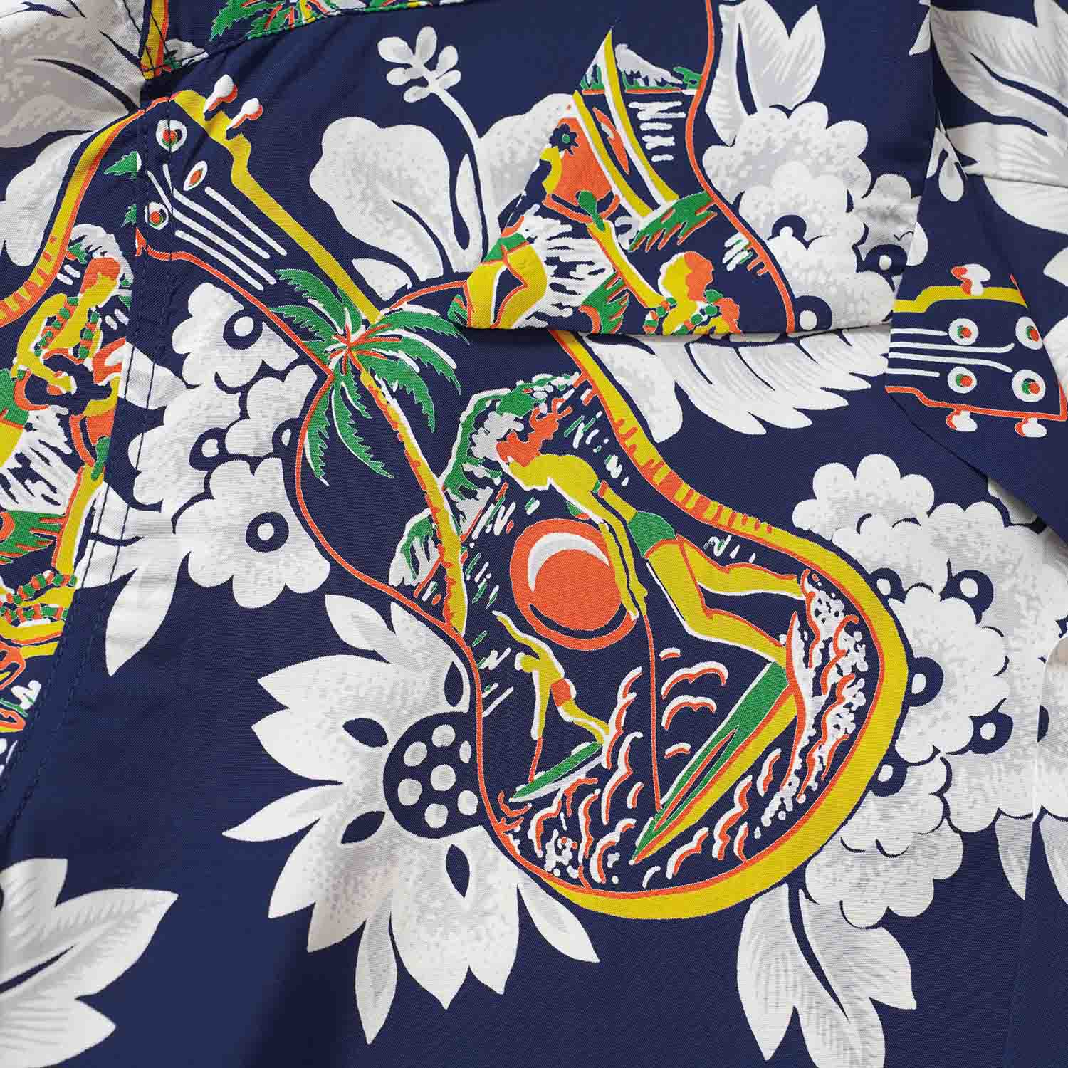 SUN SURF ���󥵡��� Ⱦµ �����ϥ���� RAYON HAWAIIAN SHIRT ��UKULELE MELODY�� SS39613