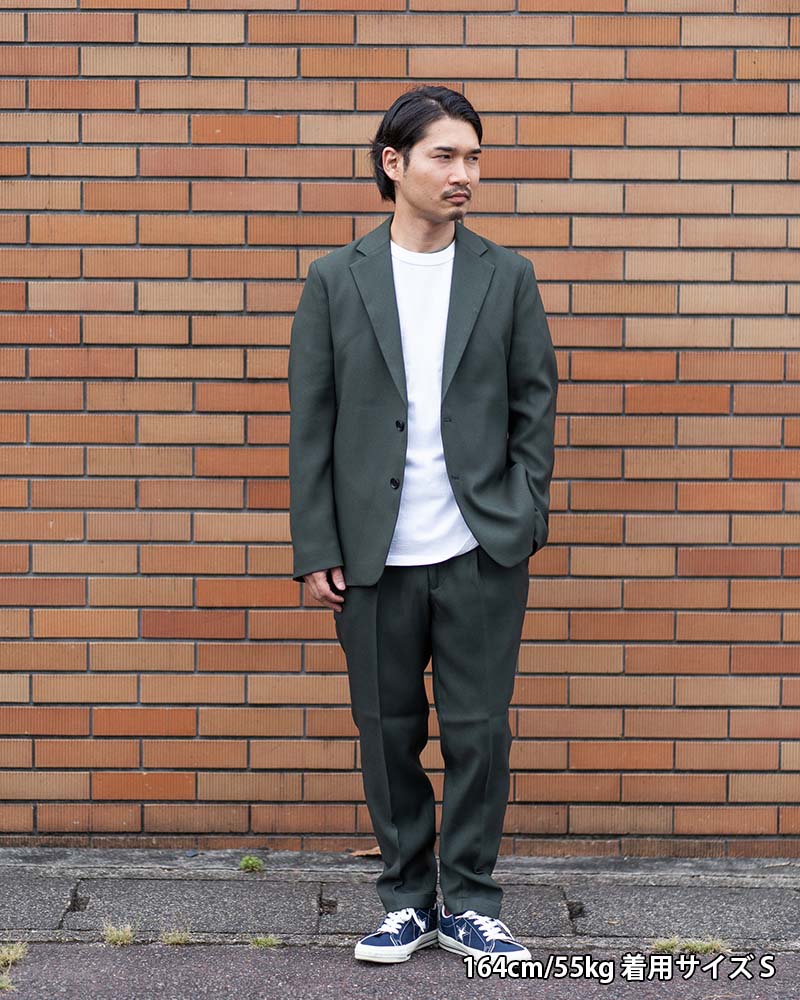 MR.OLIVE �ߥ��������꡼�� �ѥ�� "RETORO POLYESTER TWILL -EASY ONE PLEATS STA-PREST TAPERED PANTS" M-222120