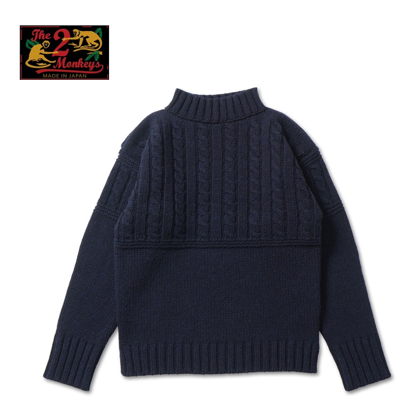 The 2 Monkeys �� �ġ���󥭡��� �˥å� ��������  ��Old Style Guernsey Sweater��  TM13853