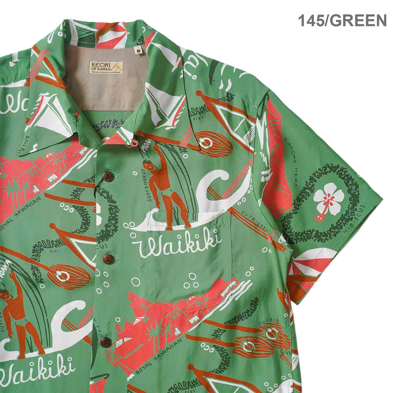 SUN SURF ���󥵡��� Ⱦµ �����ϥ���� KEONI OF HAWAII ��WAIKIKI SAND�� by JOHN MEIGS SS39741