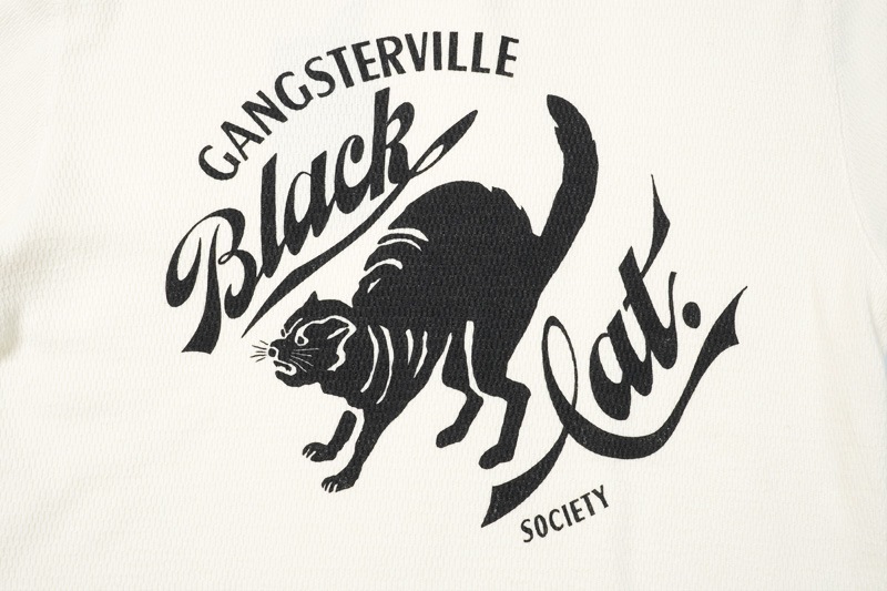 GANGSTERVILLE ����󥰥������ӥ� ĹµT����� "BLACK CAT SOCIETY - L/S T-SHIRTS"  GSV-24-AW-16