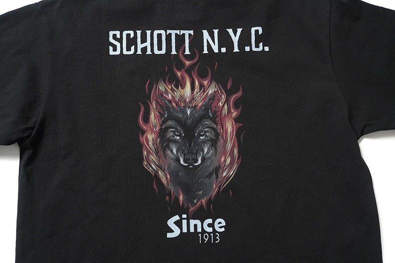 Schott ����å� Ⱦµ�ԥ���� "T-SHIRT FIREWOLF" 782-5134020