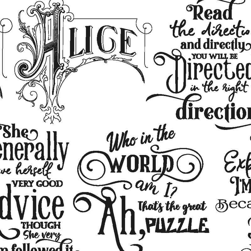 転写紙 『Alice Word-アリスワード』 A4 | 転写紙,フォント | Roi&Li'l
