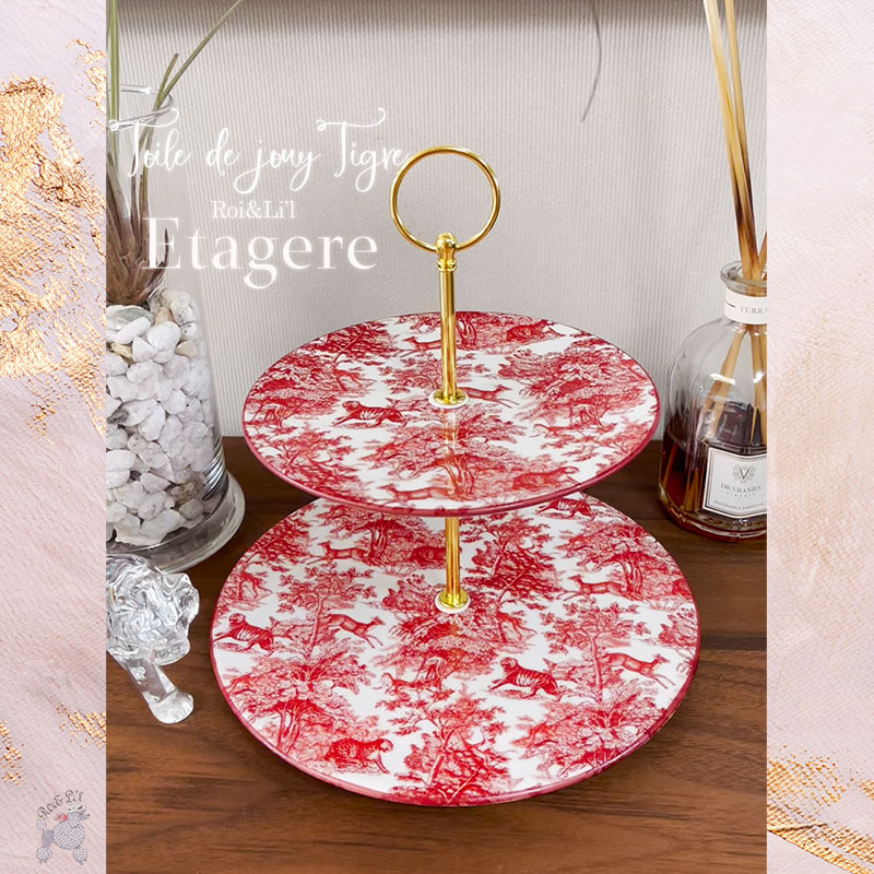 ž̻ Toile de Jouy Tigre/Red-ȥɥ奤/åɡA3