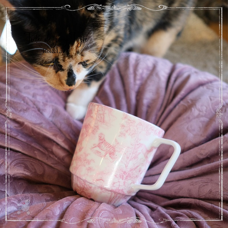 ž�̻� ��Toile de Jouy Tigre/Pink-�ȥ��ɥ��奤��������/�ԥ󥯡�A3